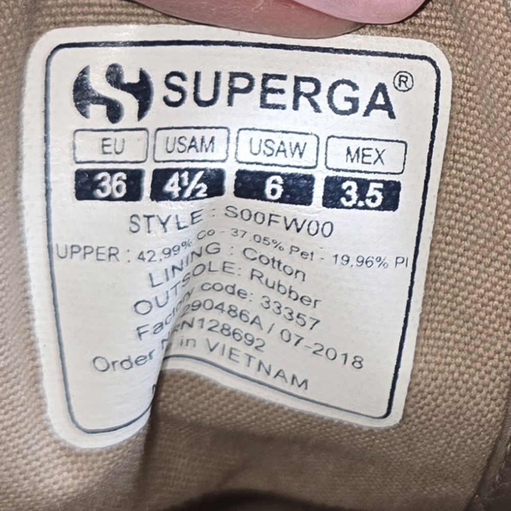 Sequin Lace-Up Sneakers SUPERGA size 36 Like NEW!! - Picture 4 of 5